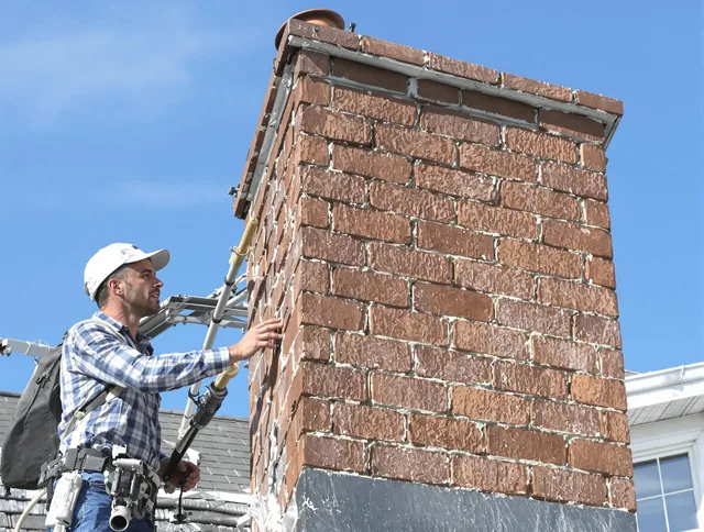 Brickwork for a chimney rebuild by Sudbury Chimney Sweep in Sudbury, MA