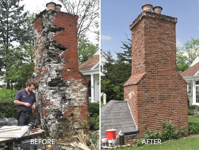 Sudbury Chimney Sweep performing a full chimney restoration in Sudbury, MA