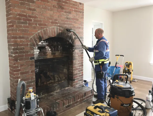 Sudbury Chimney Sweep expert performing detailed chimney sweep in Sudbury, MA
