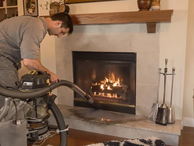 Routine fireplace upkeep by Sudbury Chimney Sweep in Sudbury, MA