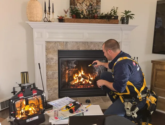 Safety-focused fireplace inspection by Sudbury Chimney Sweep in Sudbury, MA