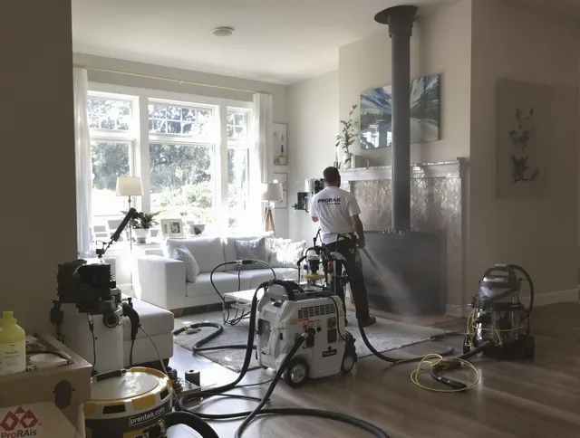 Soot removal service by Sudbury Chimney Sweep for a fireplace in Sudbury, MA